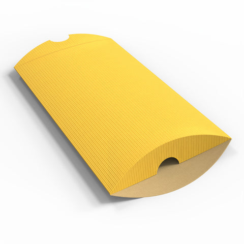 Corrugated Pillow Boxes Gold 229 x 162 mm (C5)