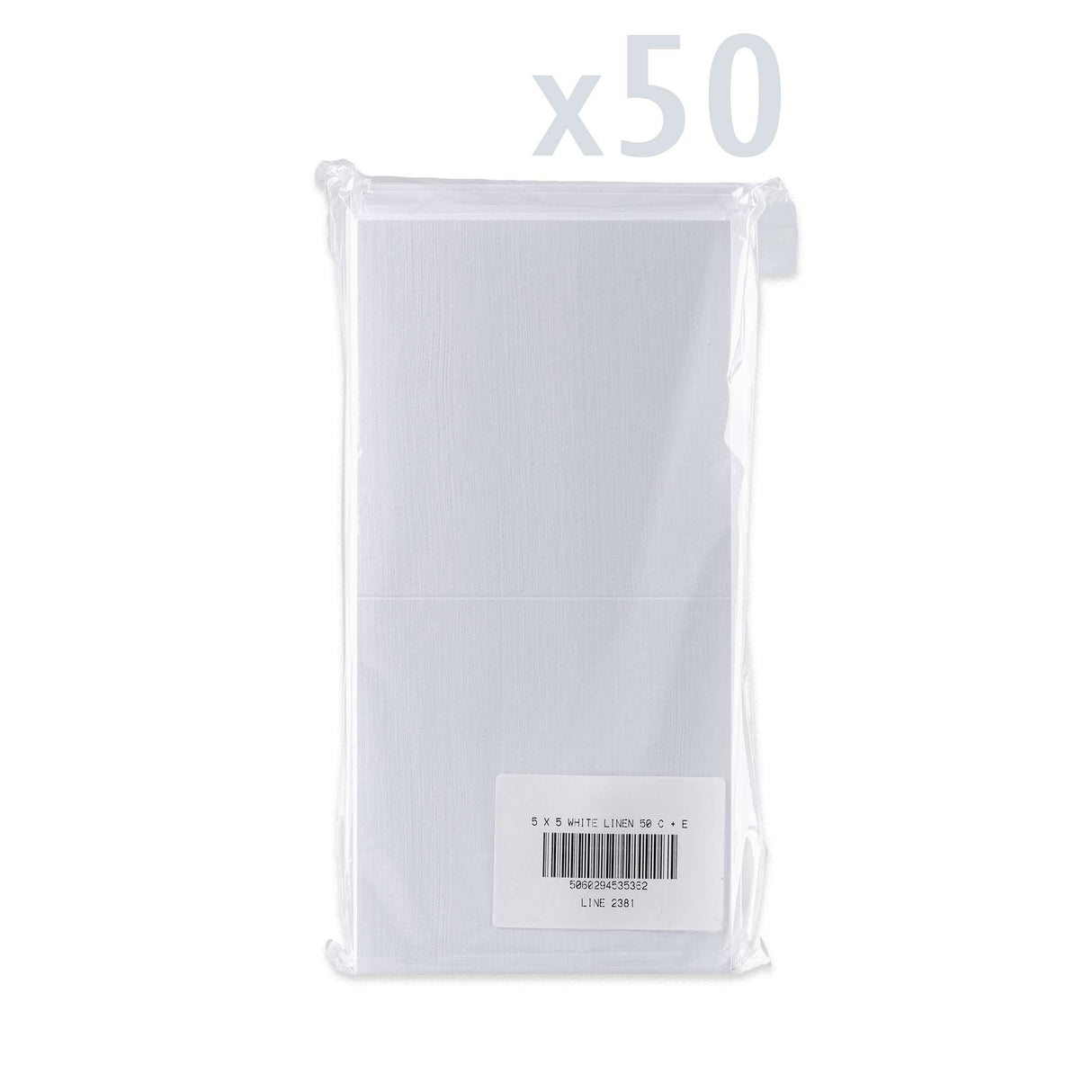 Karty a obálky s lněnou strukturou – balení