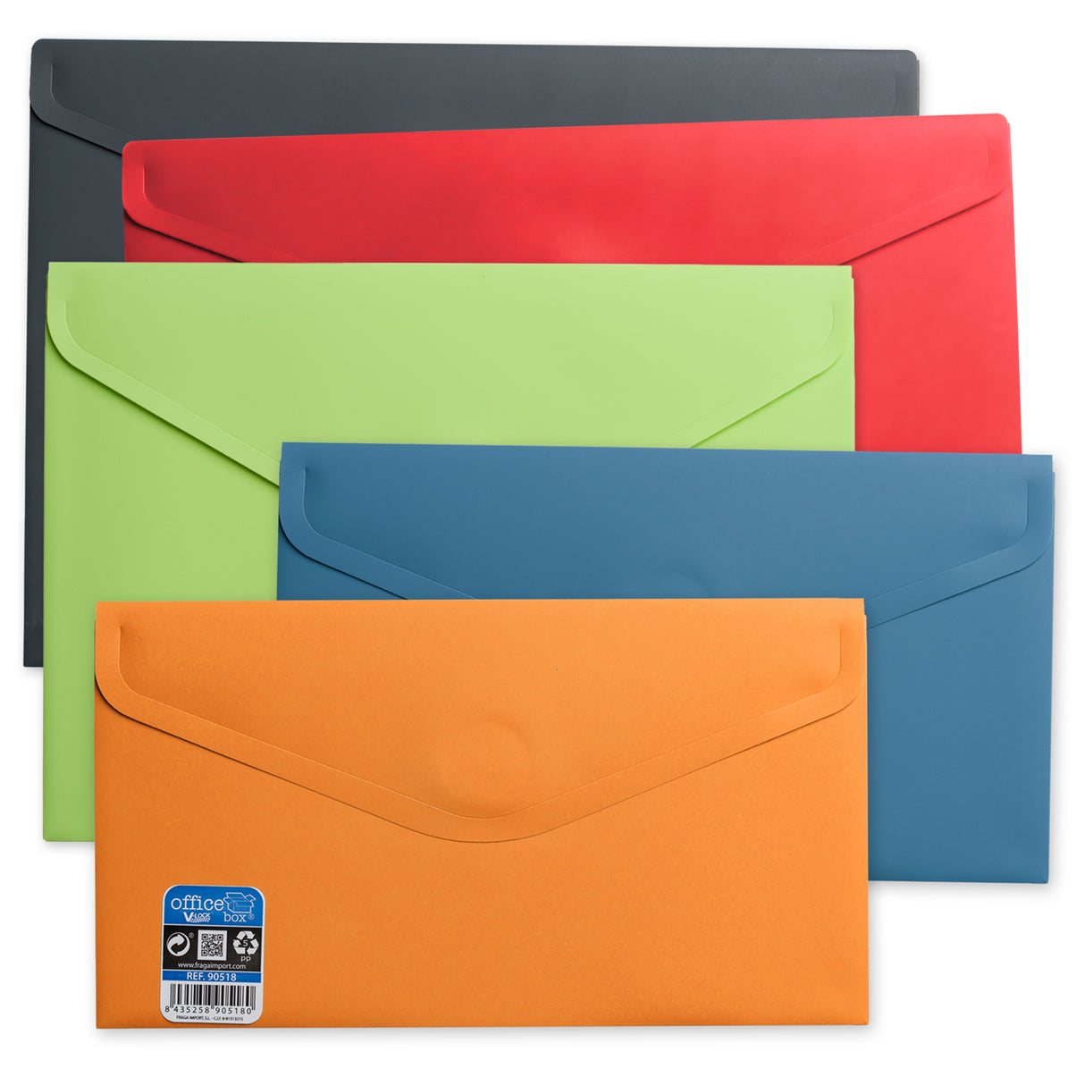 Polypropylenová obálka s patentním uzavíráním na knoflík V-LOCK Vital Colors