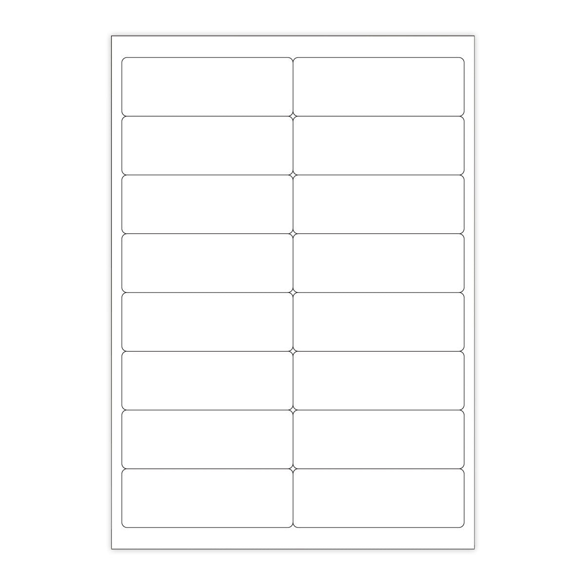 Bílé samolepicí štítky