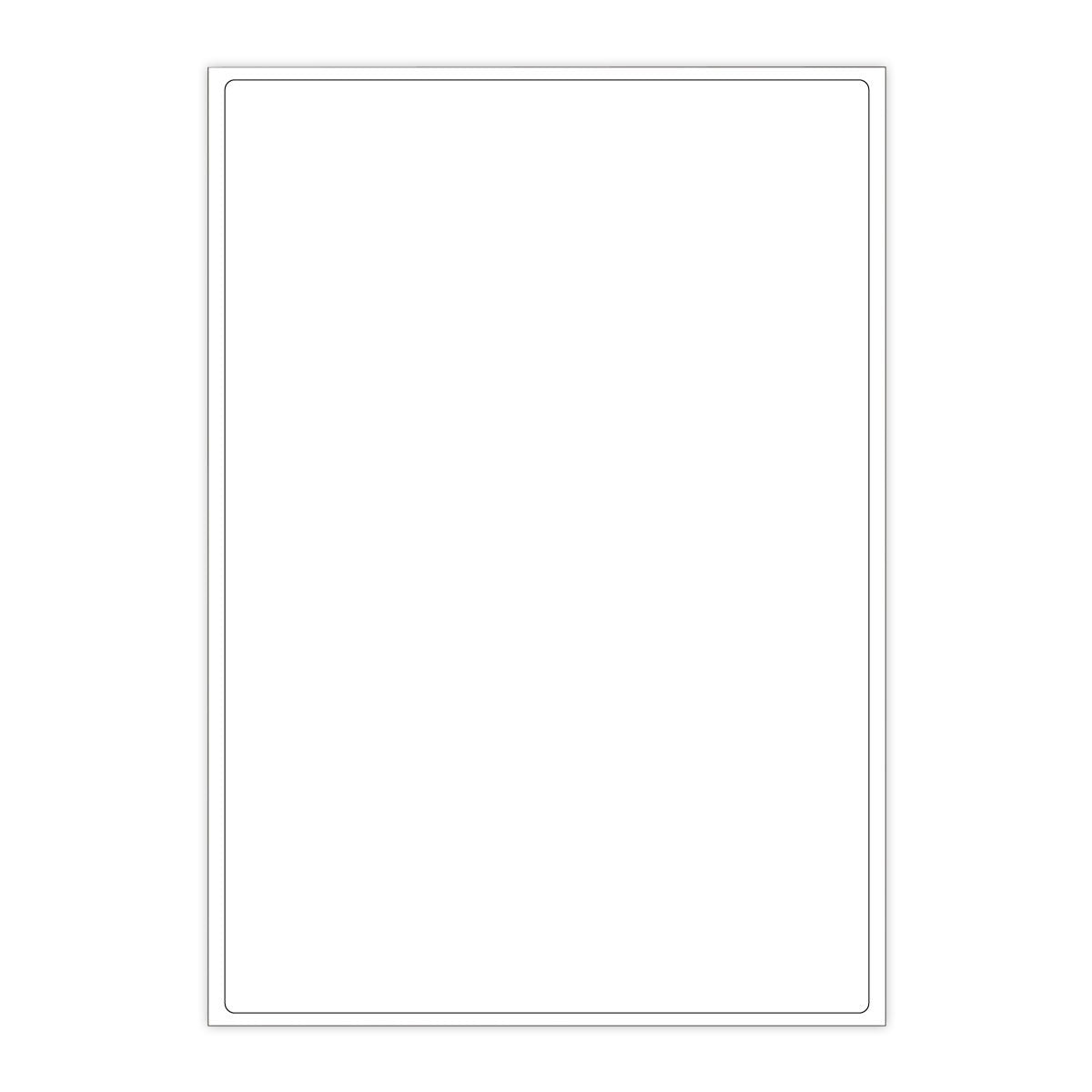 Bílé samolepicí štítky