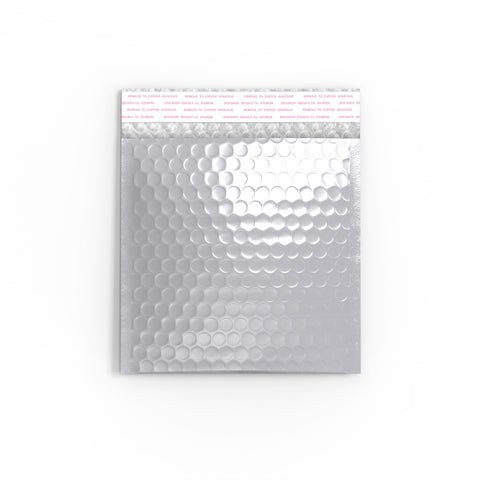 Metallic Finish Bubble Bag Mailers Silver 165 x 140 mm