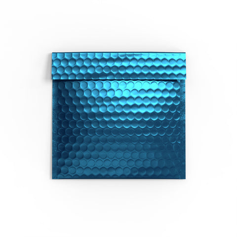 Metallic Finish Bubble Bag Mailers Blue 165 x 165 mm