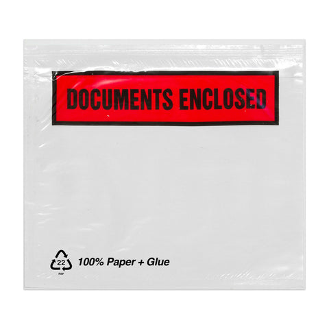 Documents Enclosed Envelopes (Printed) Clear 82 x 113 mm (C7)