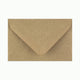 Ribbed Kraft Gummed V-Flap Greeting Card Envelope (62 x 94mm)