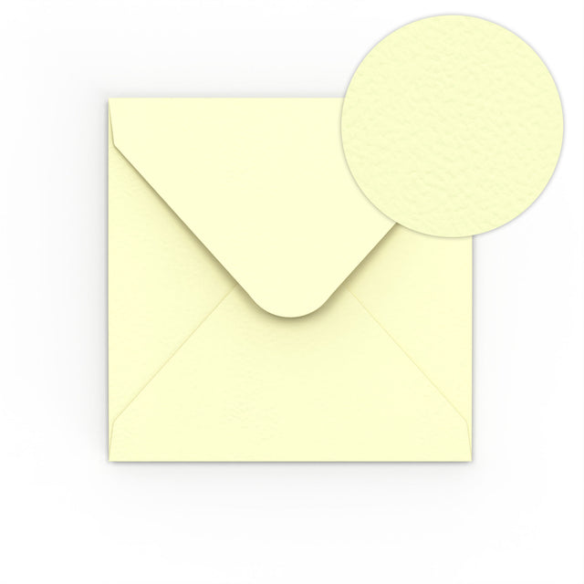 Ivory Envelope Hammered Texture 155x155 mm