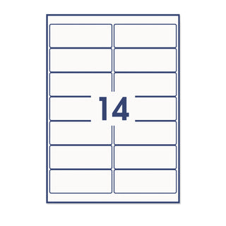 Rectangle Adhesive Labels Diamond White 99 x 38 mm (14 labels)