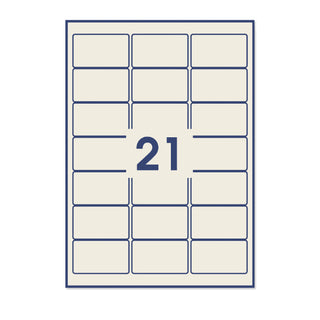 Rectangle Adhesive Labels White 64 x 38 mm (21 labels)