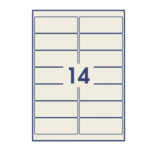 Rectangle Adhesive Labels White 99 x 38 mm (14 labels)