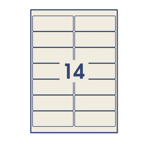 Rectangle Adhesive Labels White 99 x 38 mm (14 labels)