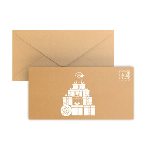 Christmas Envelopes Santa Clause Fleck 110 x 220 mm (DL)