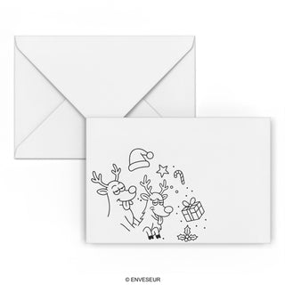 Christmas Snow Sled Envelopes White 114 x 162 mm (C6)