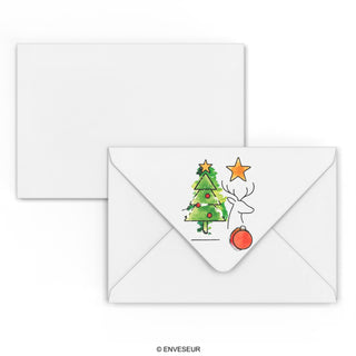 Christmas Toy Train Envelopes White 114 x 162 mm