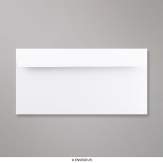 Bílá hladká obálka 110x220 mm (DL)