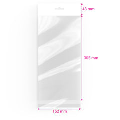 Cello Bags (With Header) Clear 305 x 152 mm
