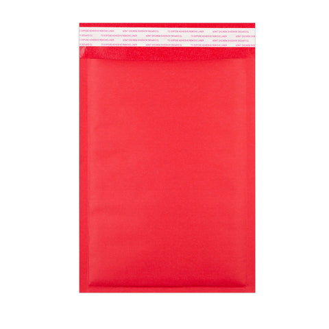 Coloured Kraft Paper Bubble Bag Mailers Red 350 x 250 mm