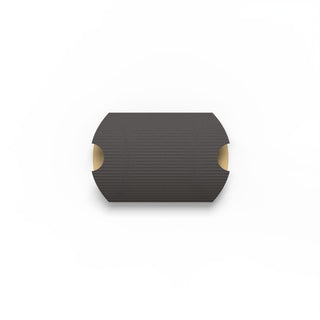 Corrugated Pillow Boxes Black 75 x 60 mm