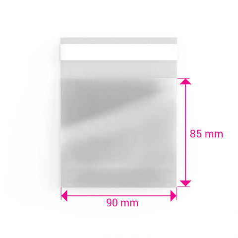 Cello Bags (Non-Header) Clear 85 x 90 mm