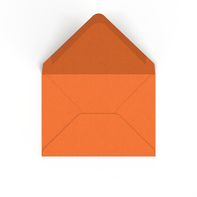 Flame Orange British Made Gummed V-Flap Envelope (133 x 184mm)