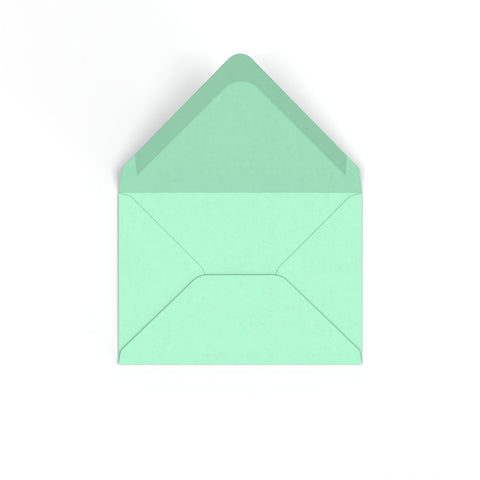 C6 Jade Green British Made Gummed V-Flap Envelope (114 x 162mm)