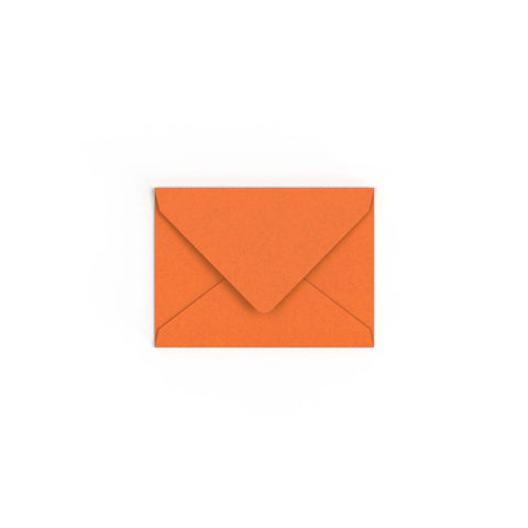 C7 Flame Orange British Made Gummed V-Flap Envelope (82 x 113mm)