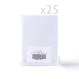 Bílé trojité přehýbací karty s kladívkovou strukturou a oválným výřezem – balení