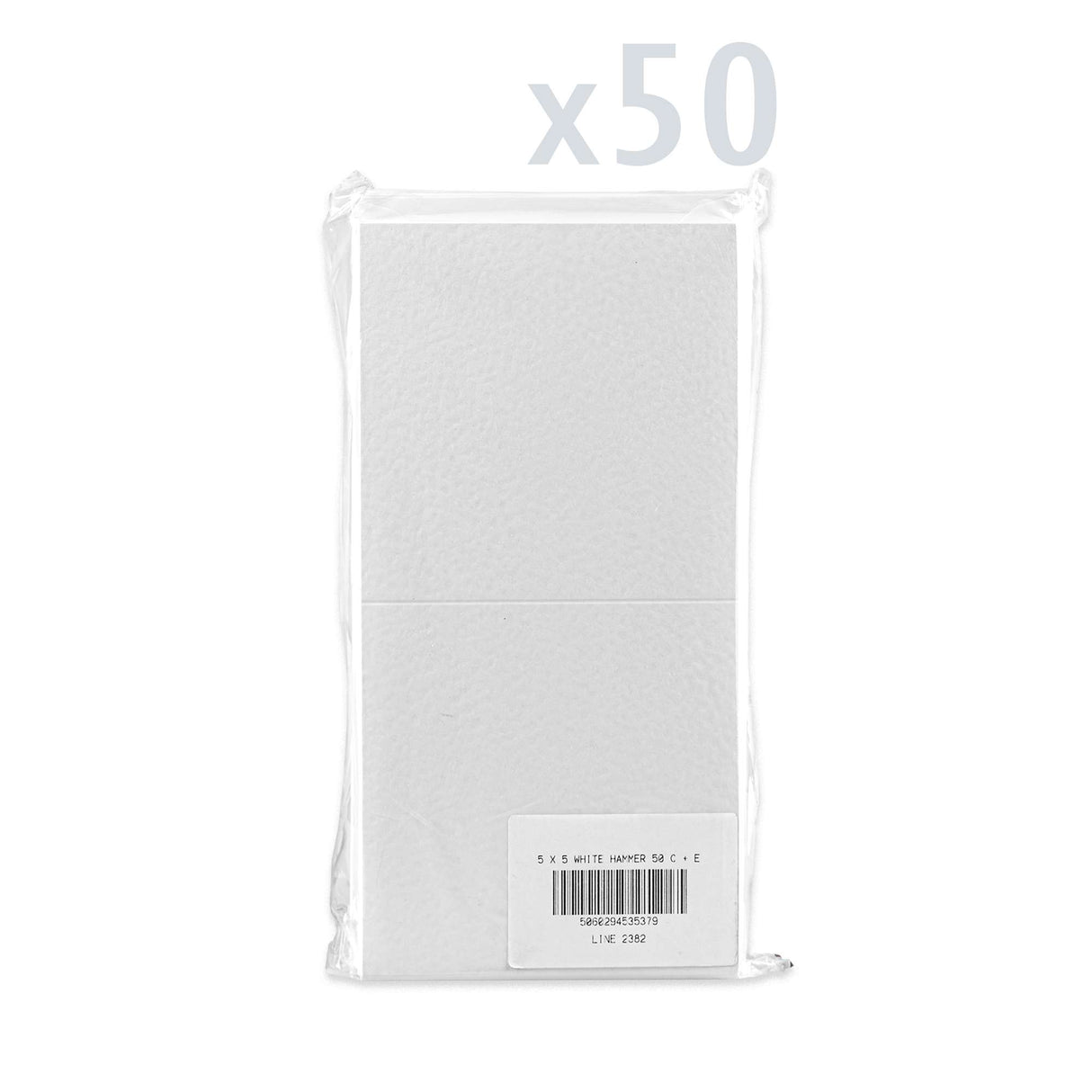 Karty a obálky s kladívkovou strukturou – balení