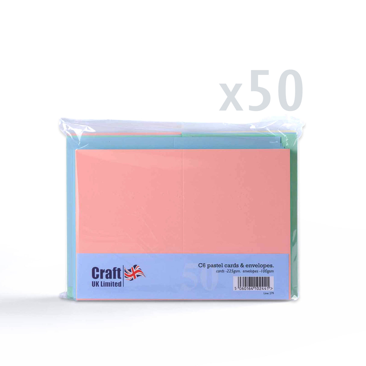 Mix pastelových kartiček 225 g/m² a obálky 100 g/m²