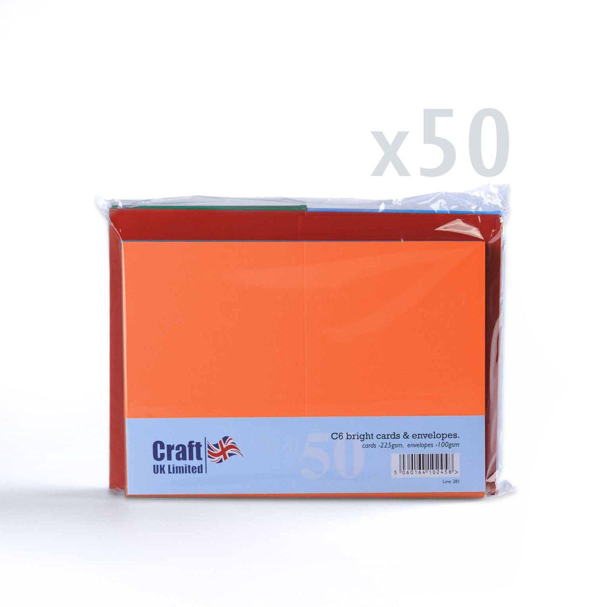 Mix kartiček v sytých barvách 225 g/m² a obálky 100 g/m²
