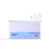 Hladké bílé kartičky 250 g/m² a obálky 100 g/m² – balení