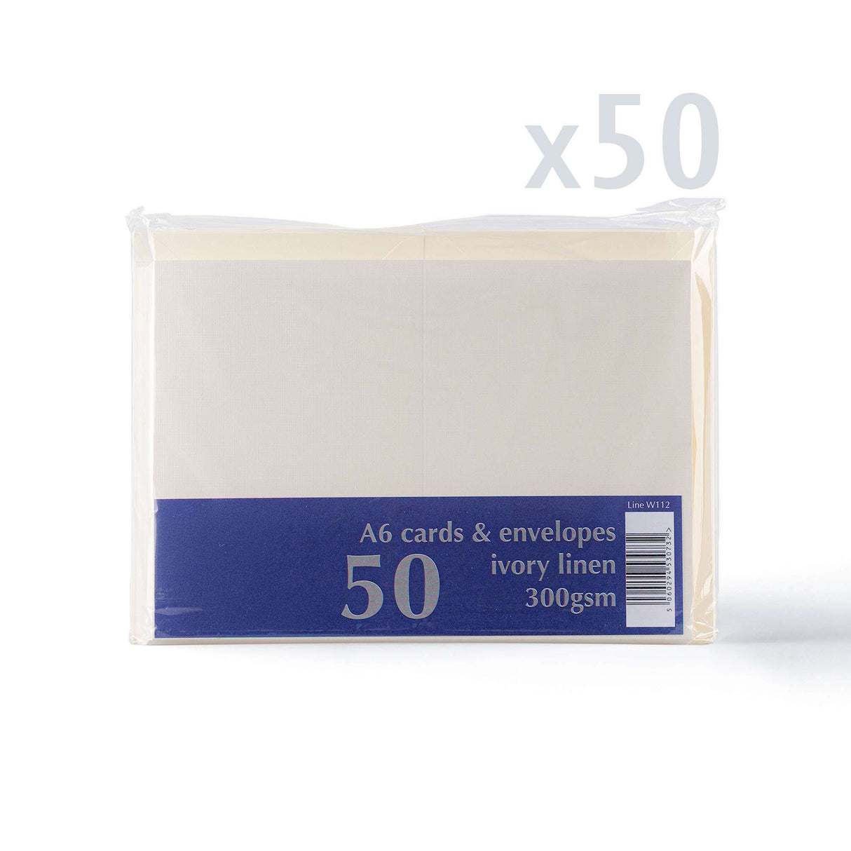 Karty a obálky s lněnou strukturou – balení