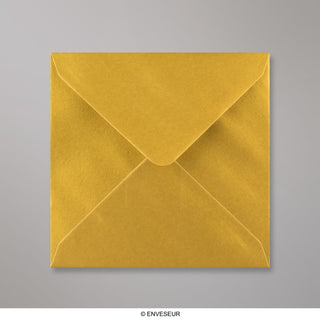 Zlatá metalická obálka 130x130 mm