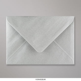 Stříbrná metalická obálka 125x175 mm