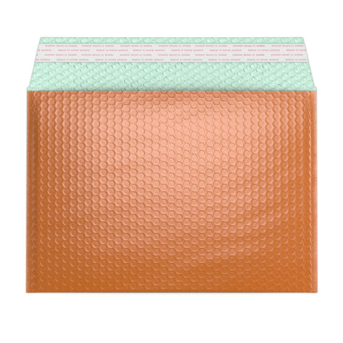 Metallic Finish Bubble Bag Mailers Orange 235 x 325 mm