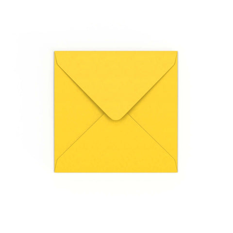 Mid Yellow Gummed V-Flap Envelope (130 x 130mm)