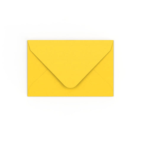 Mid Yellow Gummed V-Flap Envelope (65 x 94mm)