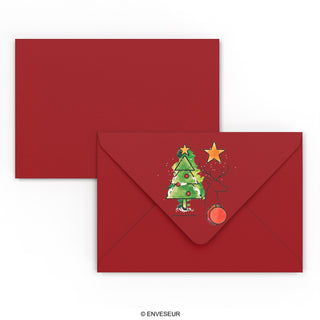 Christmas Toy Train Envelopes Dark Red 114 x 162 mm (C6)