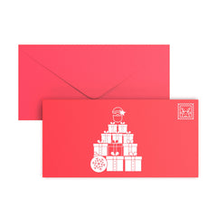 Christmas Envelopes Santa Clause Dark Red 110 x 220 mm (DL)