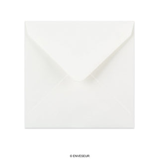 Bílá strukturovaná obálka 130x130 mm