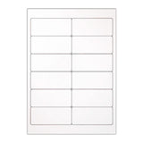 Bílé samolepicí štítky