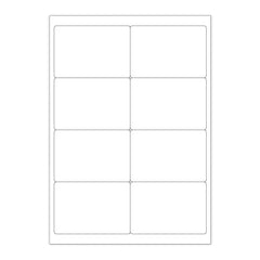White Adhesive Labels White 99.10 x 67.70 mm (8 labels)