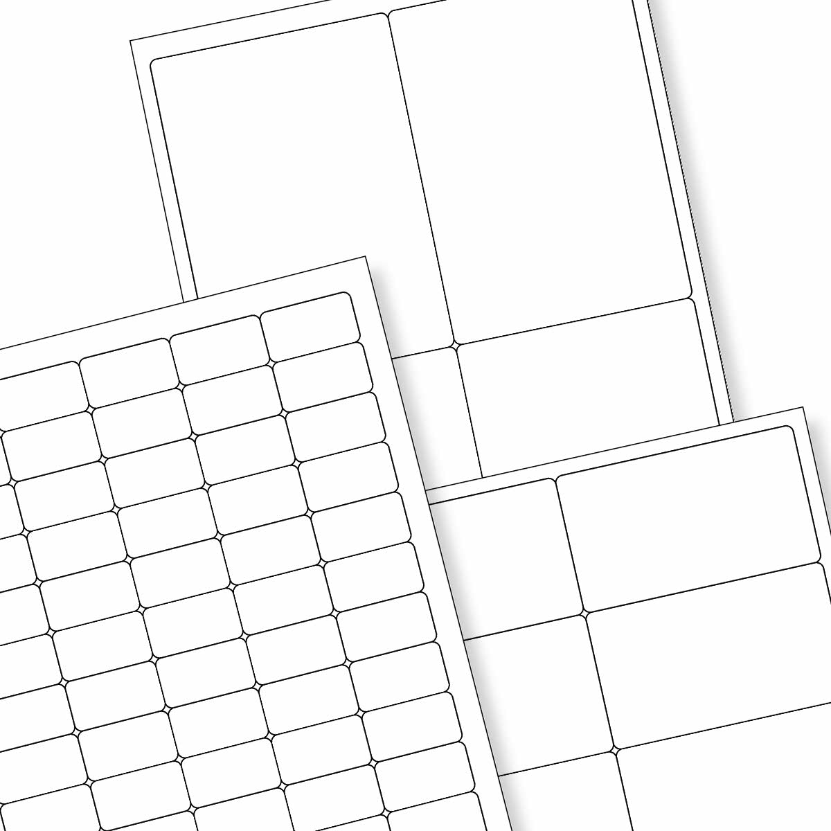 Bílé samolepicí štítky