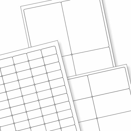 Bílé samolepicí štítky