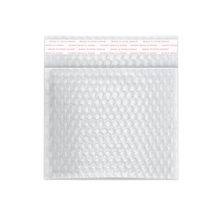 Metallic Finish Bubble Bag Mailers Translucent 165 x 165 mm