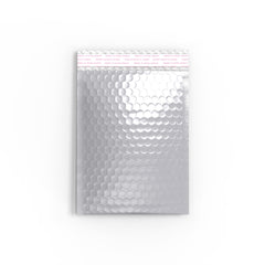 Metallic Finish Bubble Bag Mailers Silver 180 x 140 mm