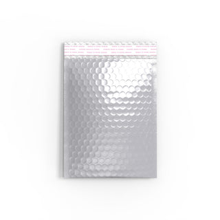 Metallic Finish Bubble Bag Mailers Silver 180 x 140 mm