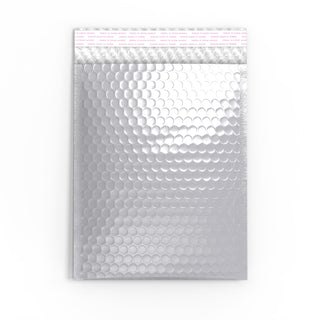 Metallic Finish Bubble Bag Mailers Silver 250 x 180 mm