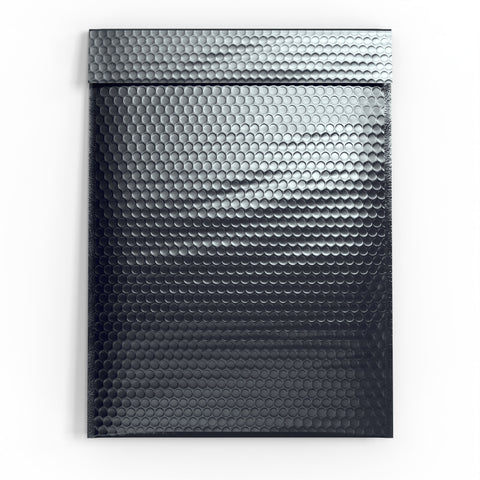 Metallic Finish Bubble Bag Mailers Black 450 x 320 mm (C3)