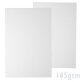 Bílý papír s žebrovanou texturou 185g/m²