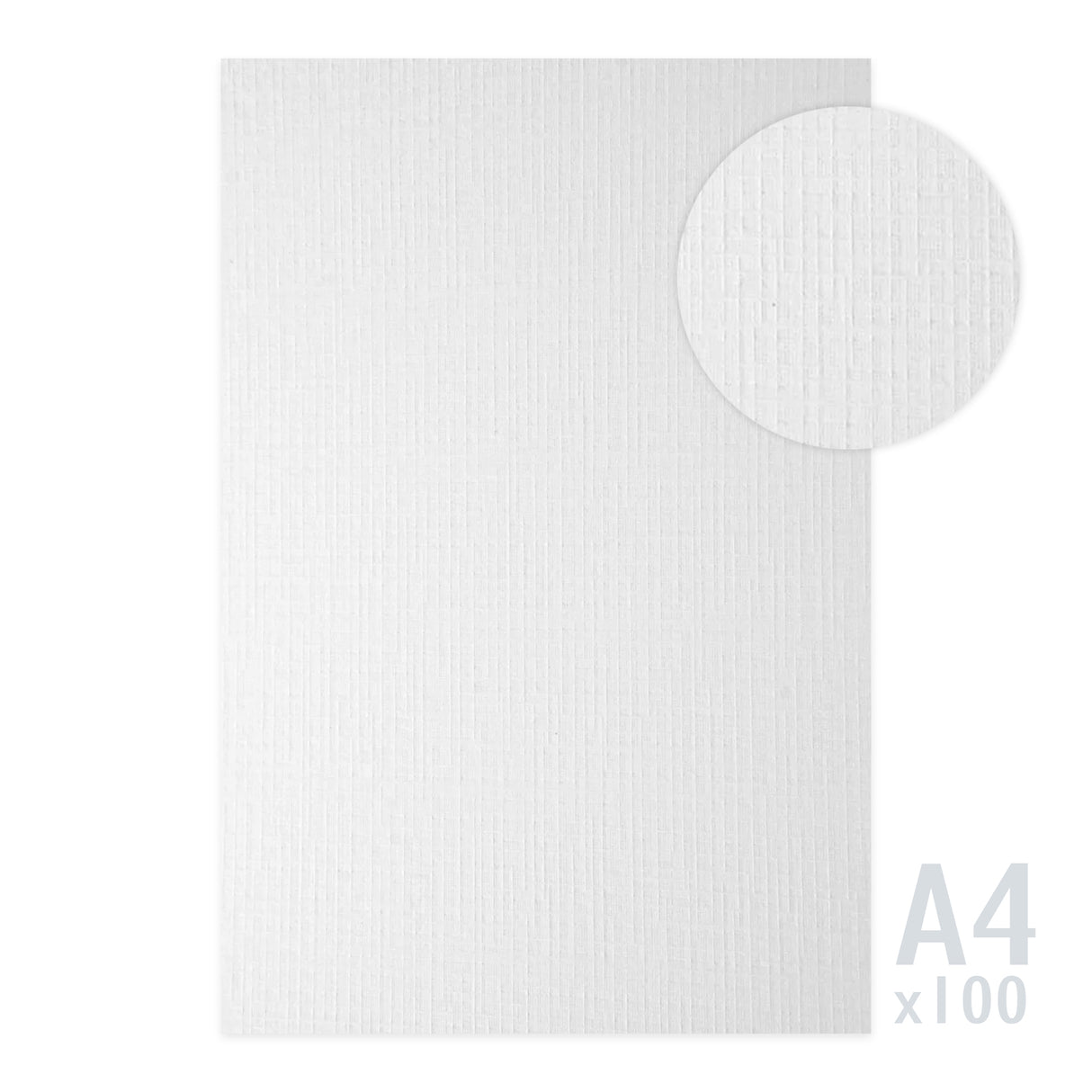 Bílý papír s žebrovanou texturou 185g/m²